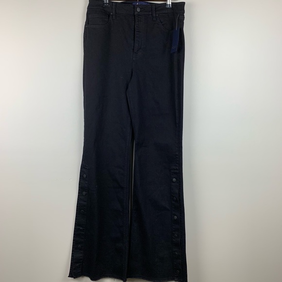 🔥RACHEL RACHEL ROY🔥Black Embellished Wide-Leg Jeans Size 30 NWT - Picture 4 of 7